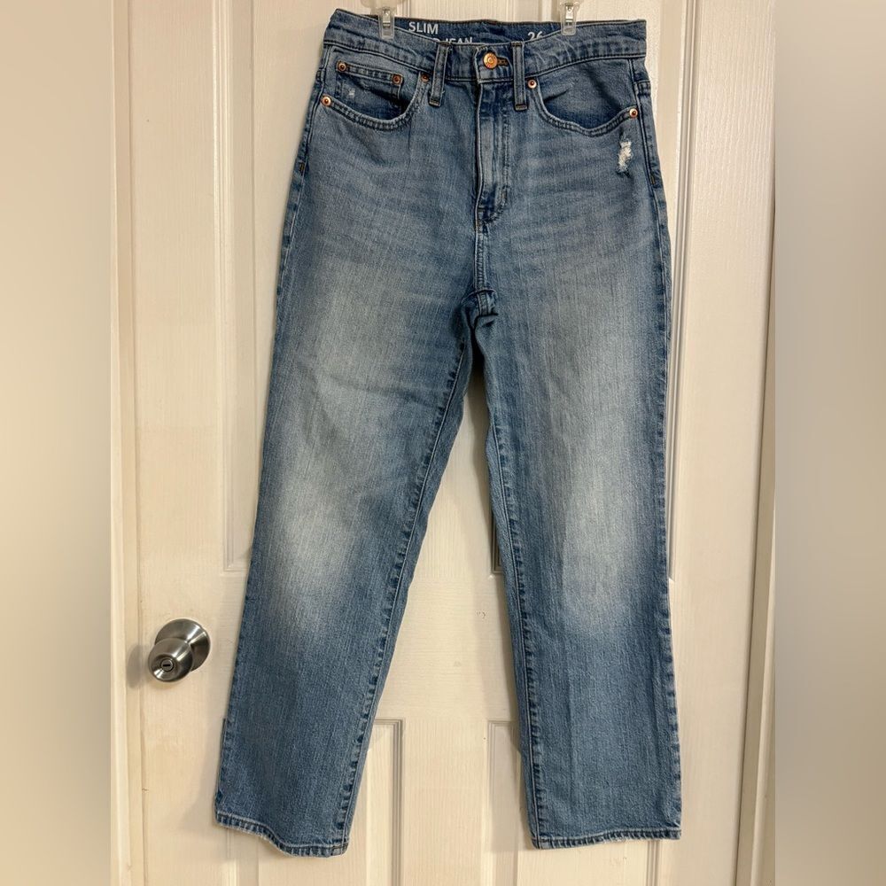 J.Crew Factory Slim Boyfriend Jean Women’s Size 26 Light Wash All-Day Stretch - Picture 8 of 12